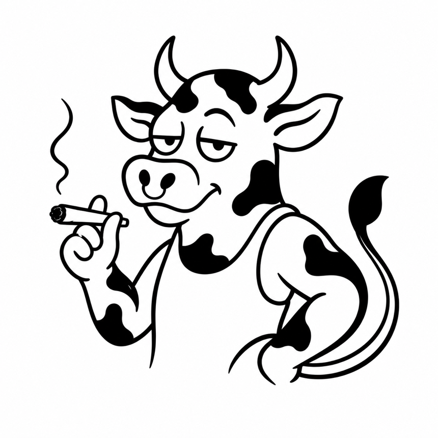 The Hazy Cow mascot